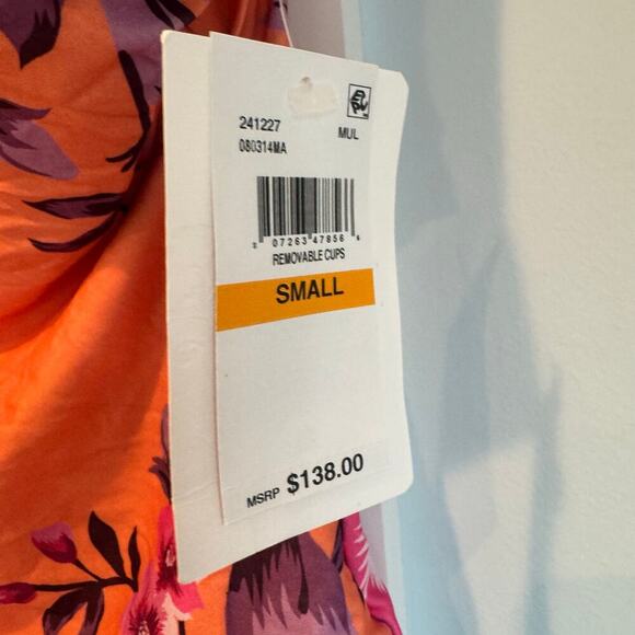 Becca by Rebecca Virtue Full Bloom Arabella Asymmetrical One-Piece Multi S NWT - Picture 14 of 16